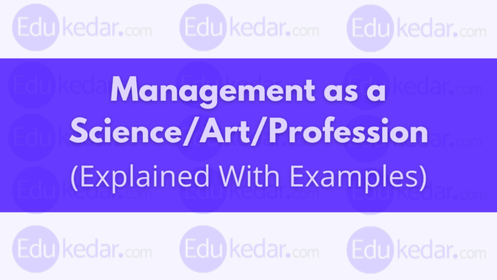 management as a science and art
