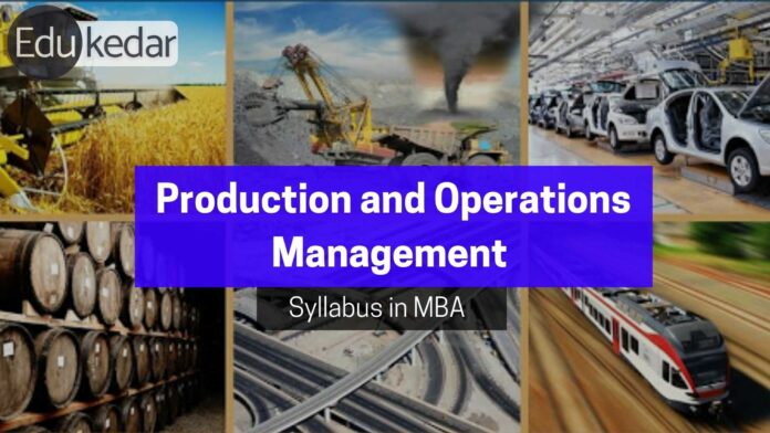 production and operations management syllabus