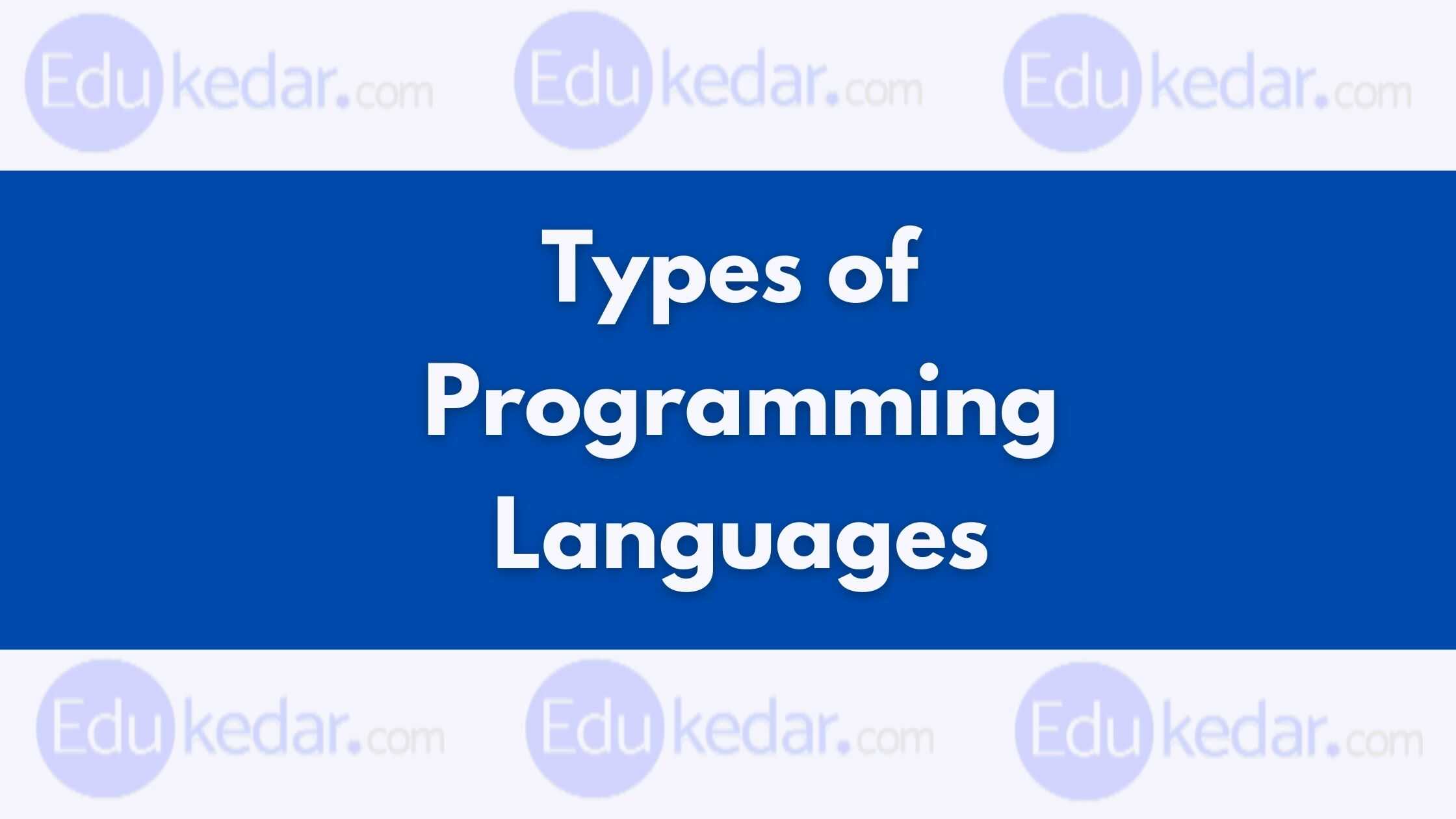 Two Types Of Low Level Programming Language