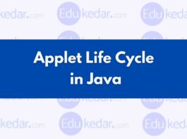 applet life cycle in java