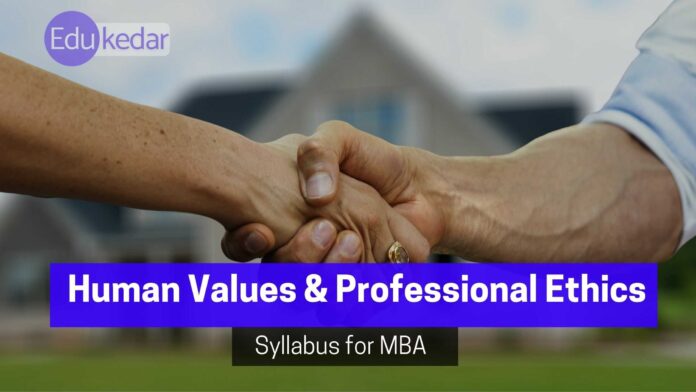 Human Values and Professional Ethics syllabus
