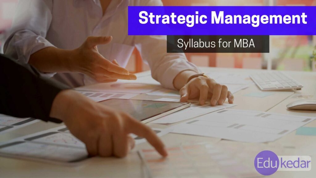 Strategic Management Syllabus For MBA UTU Dehradun