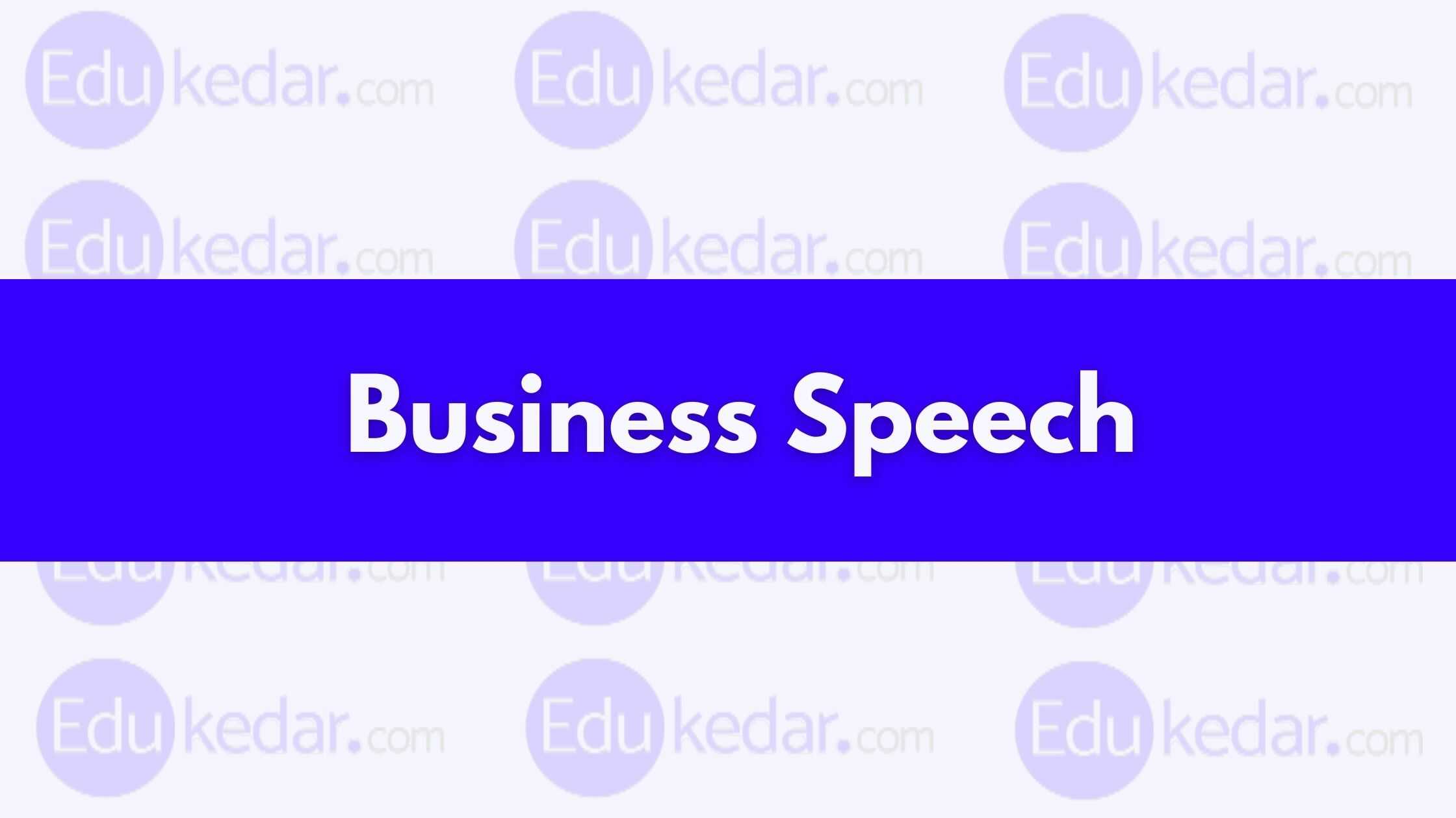 speech on business communication