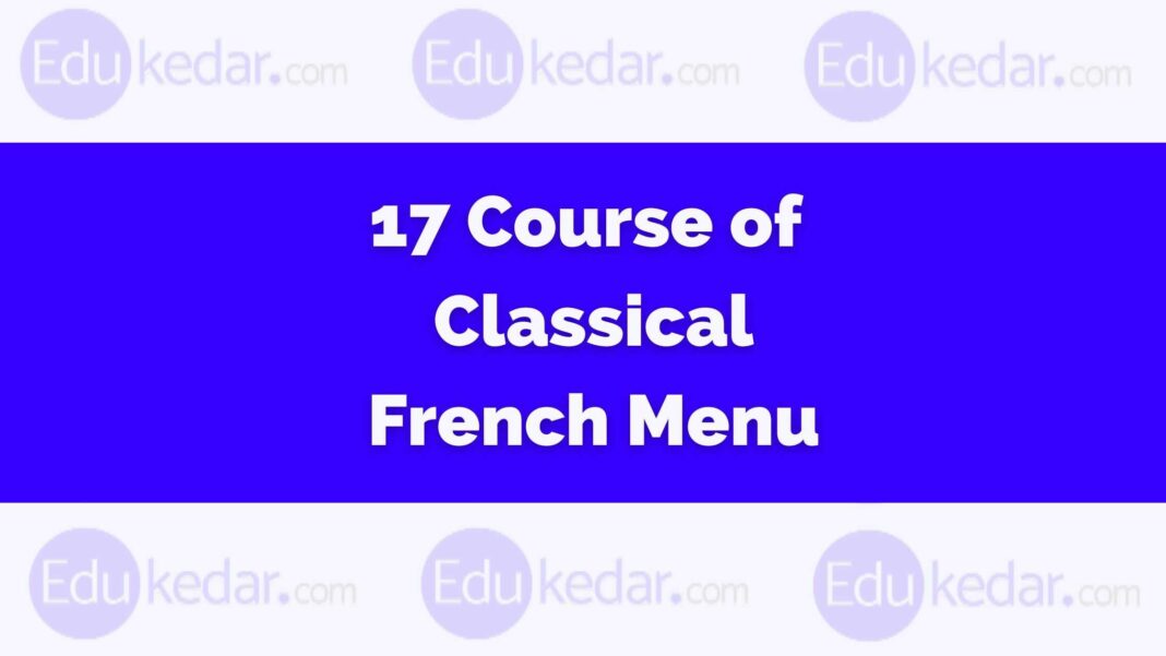 french course of menu