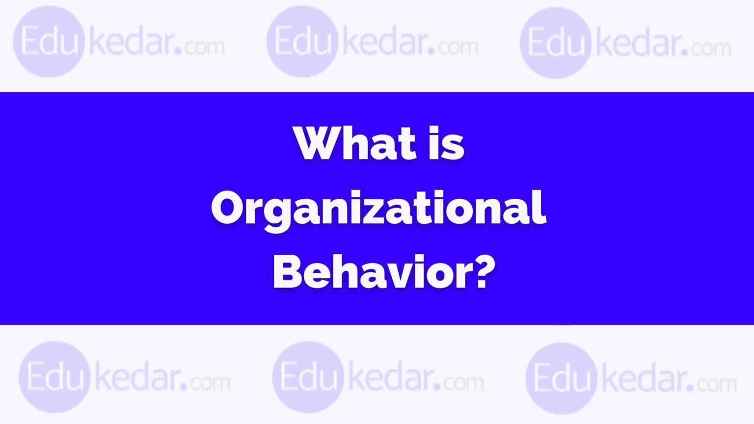 What is Organizational Behavior? Meaning, Definition, Models