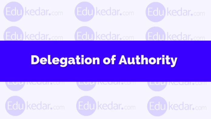 delegation of authority