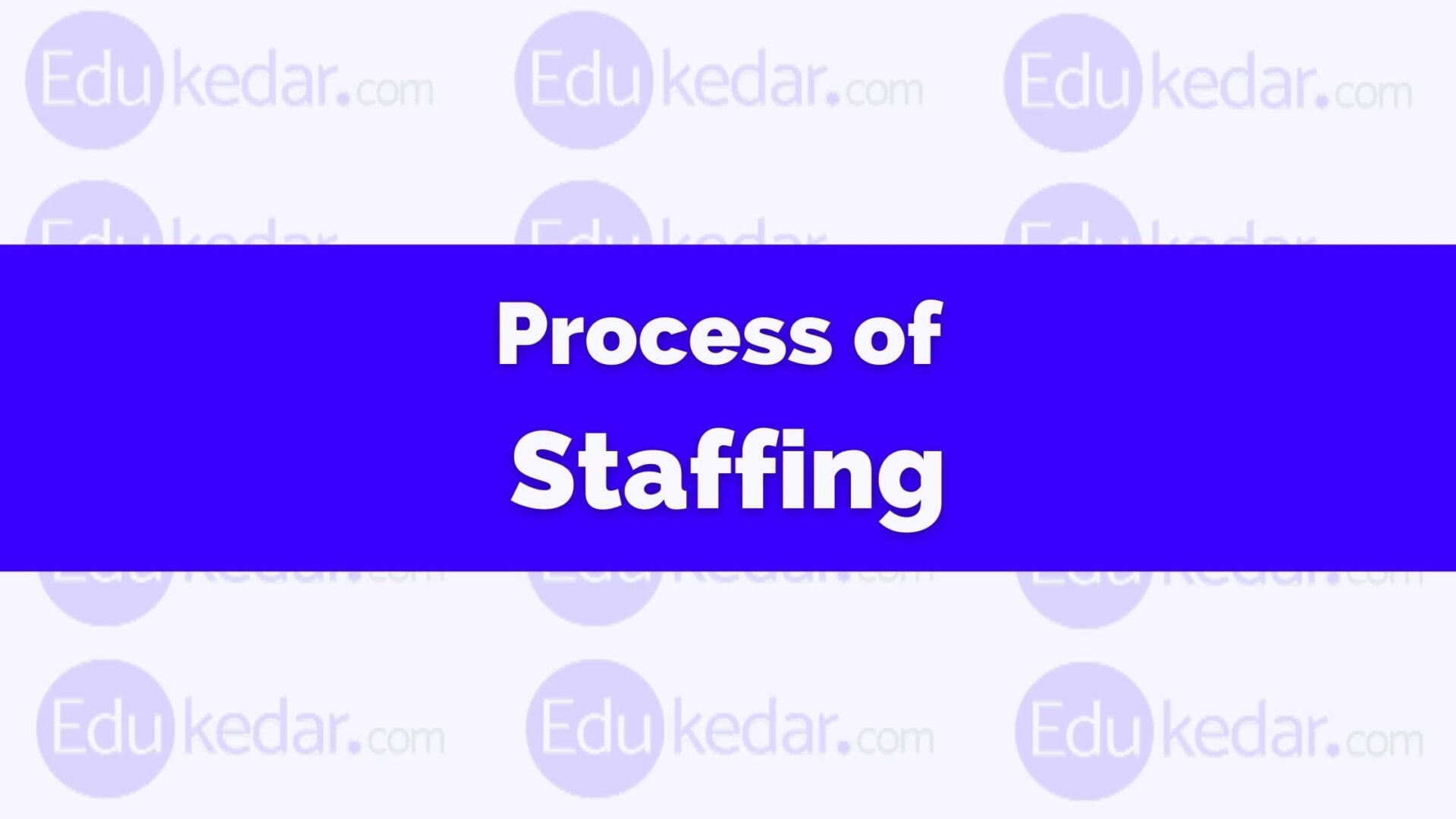 Process of Staffing in Management: Steps Explained with Examples