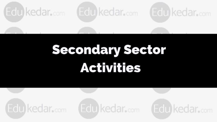 What are secondary sector activities