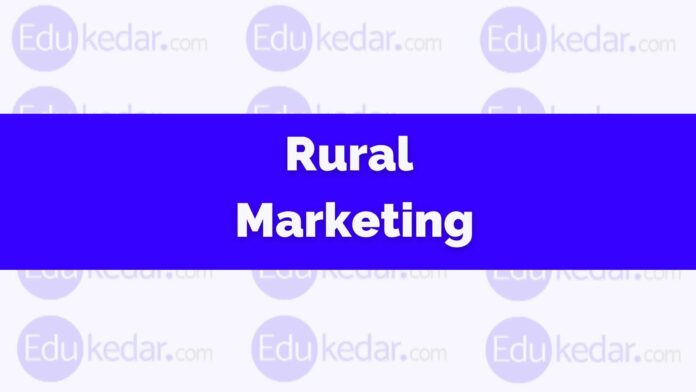 what is rural marketing