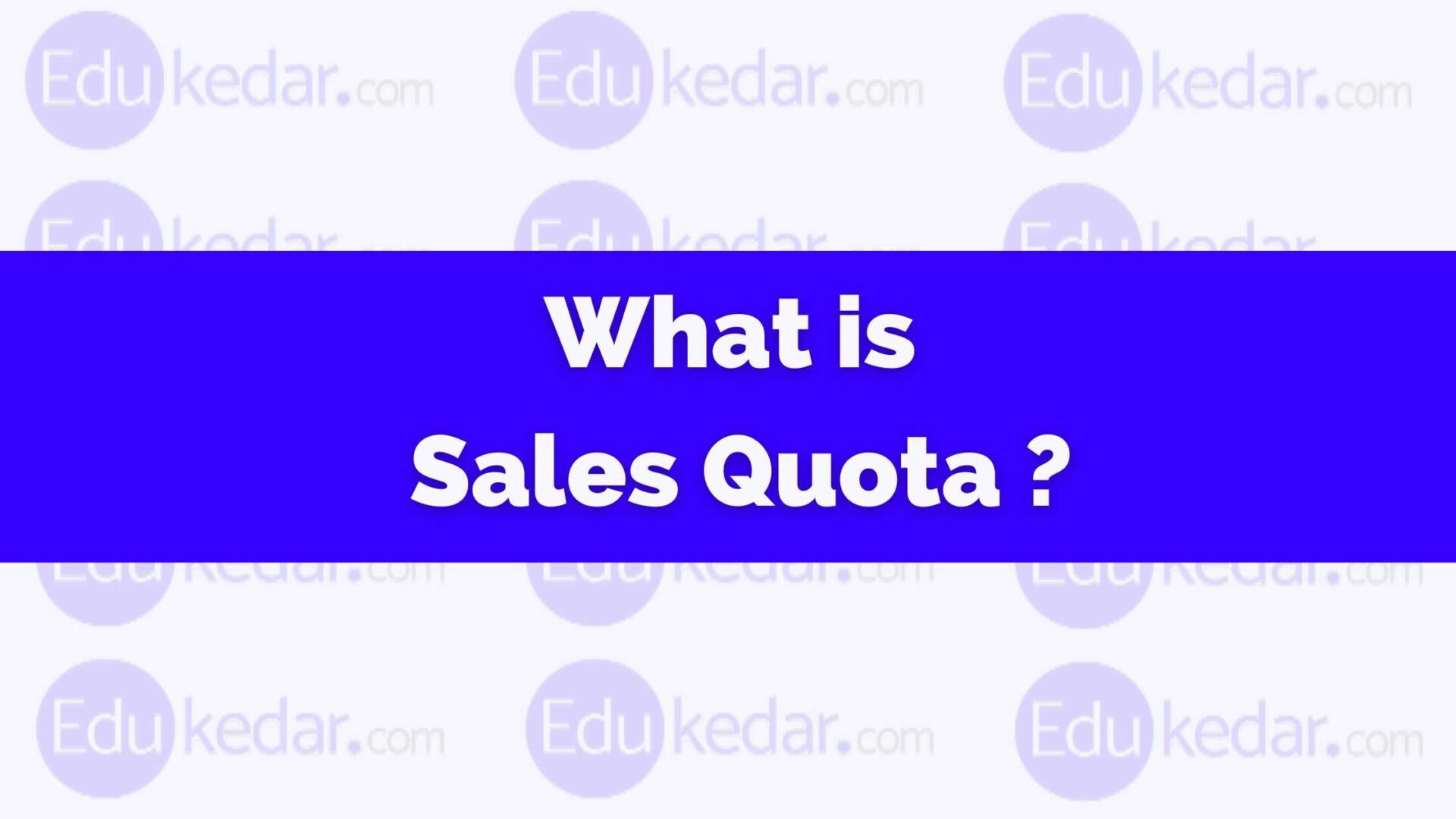 What is Sales Quota? Meaning, Definition, Types, Objective