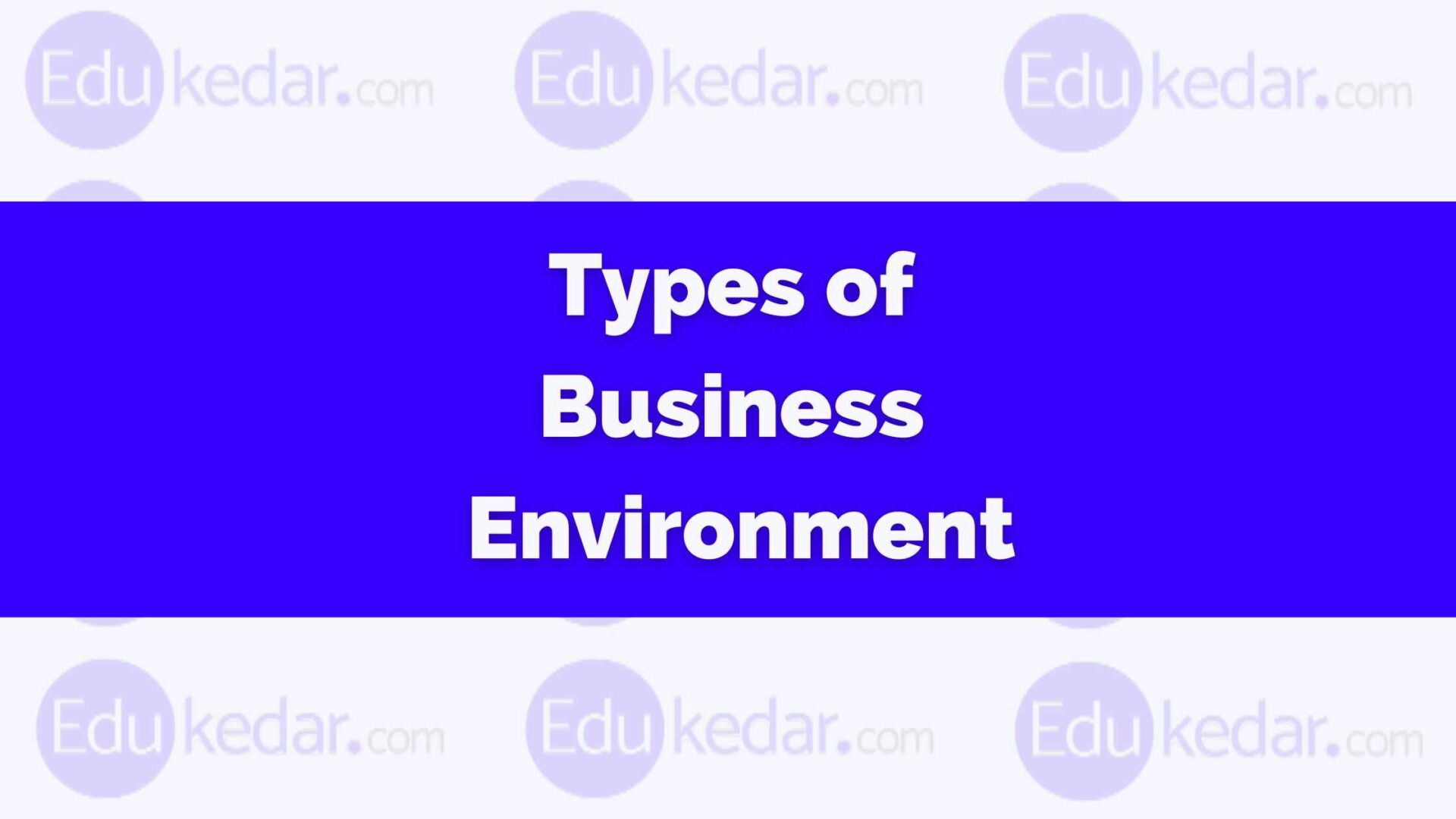 Types Of Business Environment: Internal, External (Micro, Macro)