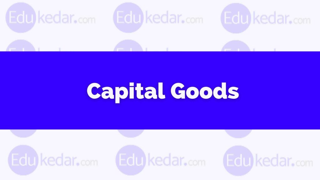 What are Capital Goods? Meaning, Define, Examples in Economics