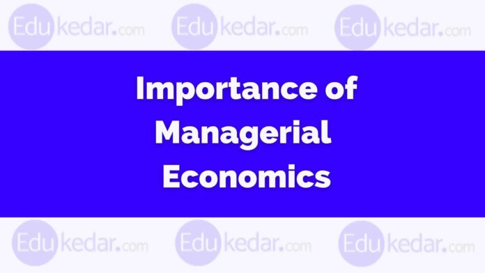 importance of managerial economics