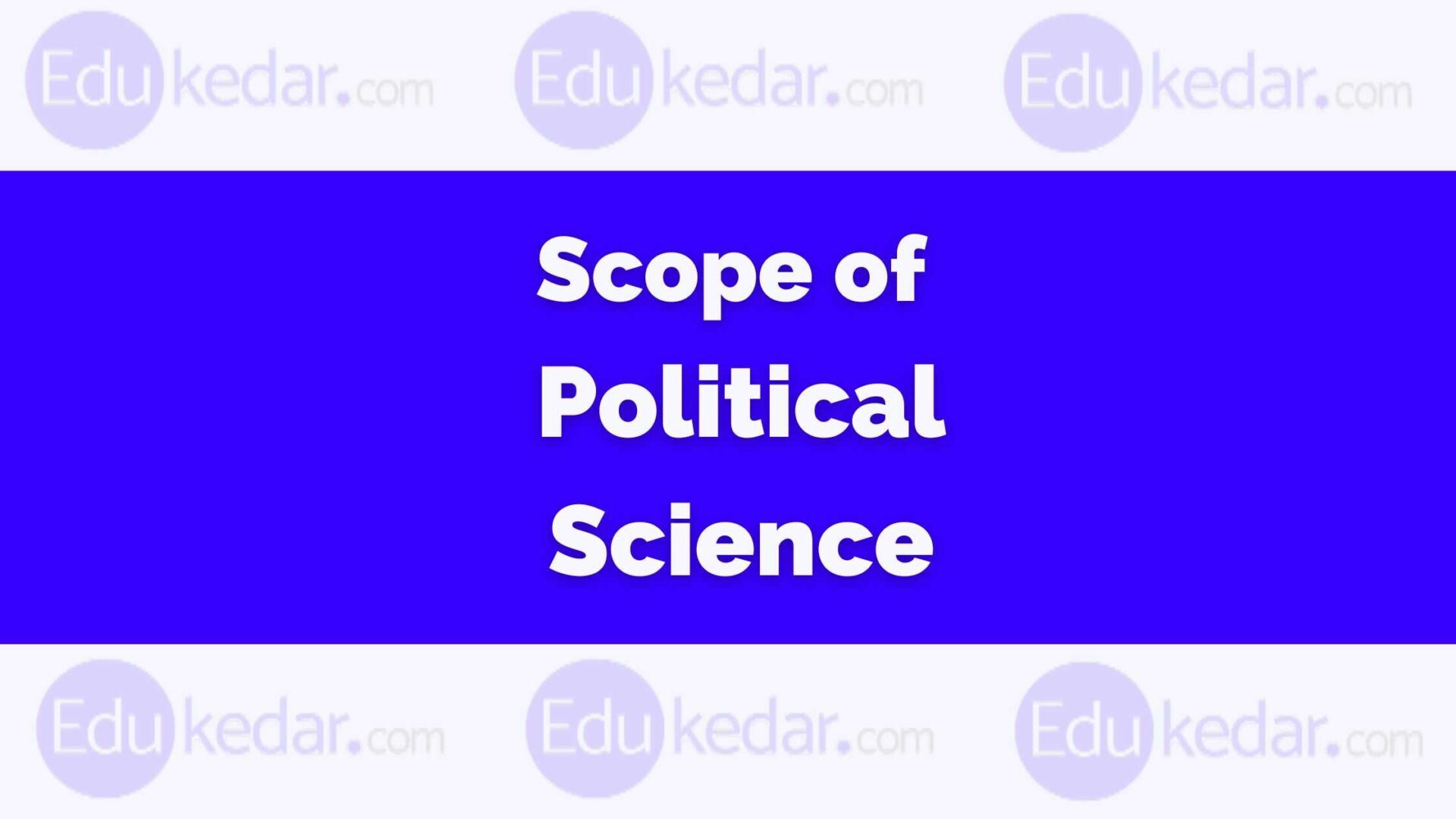 scope-of-political-science