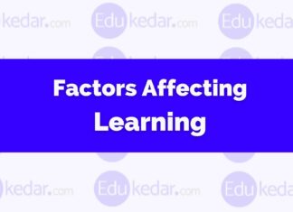 Factors Affecting Learning factors affecting learning