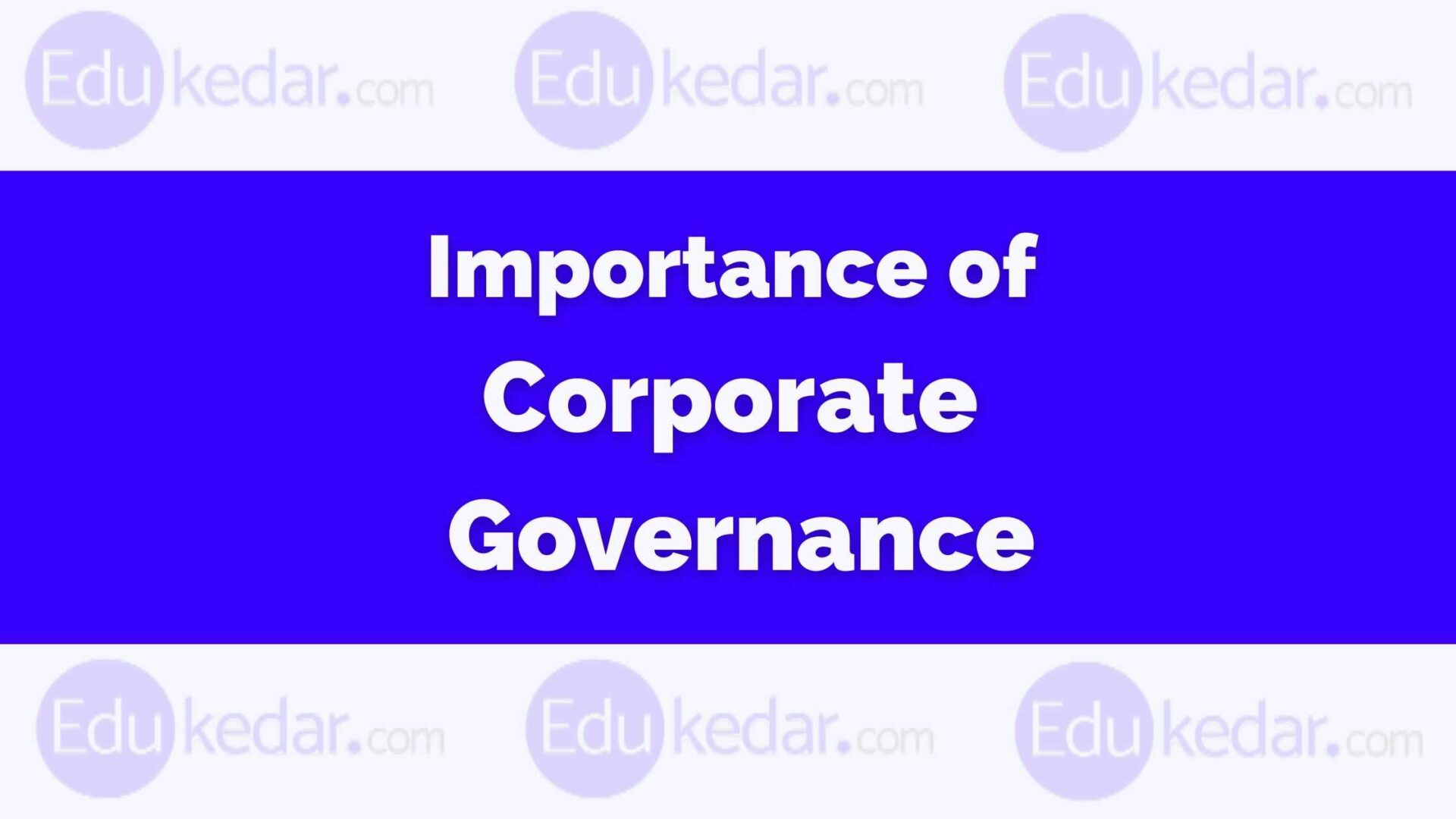 Importance of Corporate Governance Decision Making, Risk Mgmt