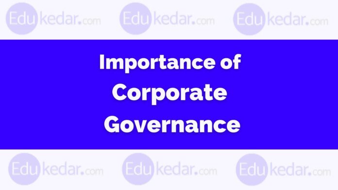 importance of corporate governance