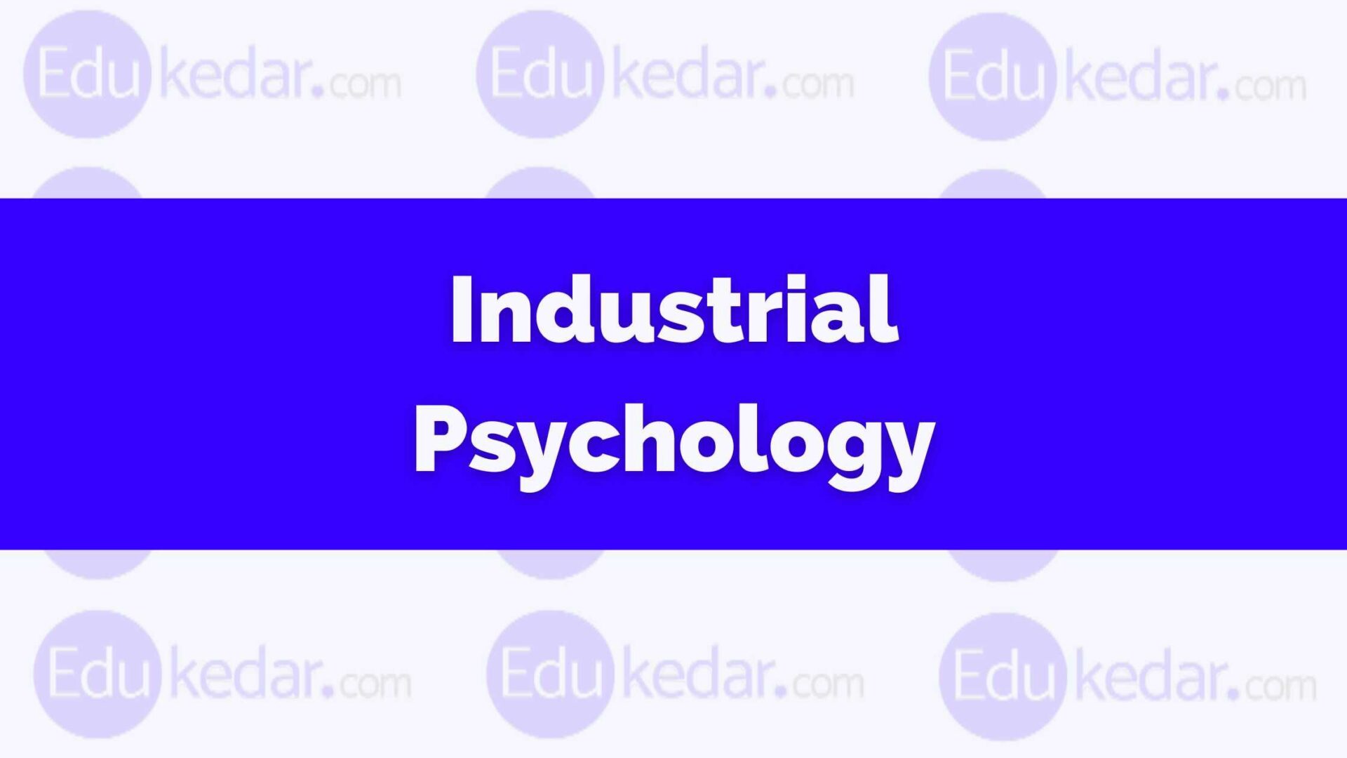 What is Industrial Psychology? Meaning, Definition, Scope, Types