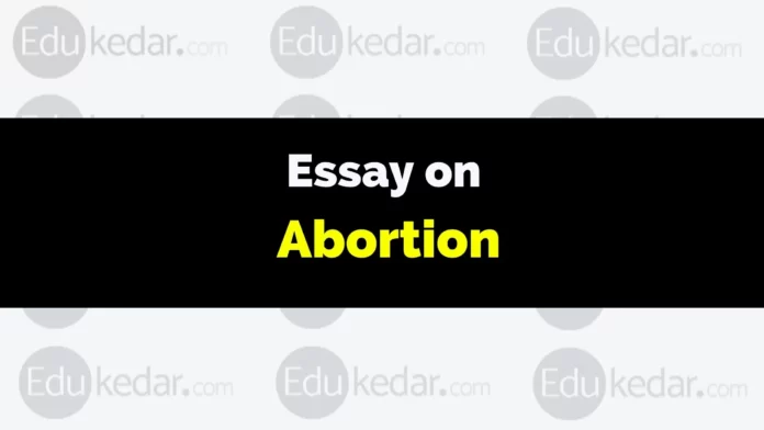 essay on abortion