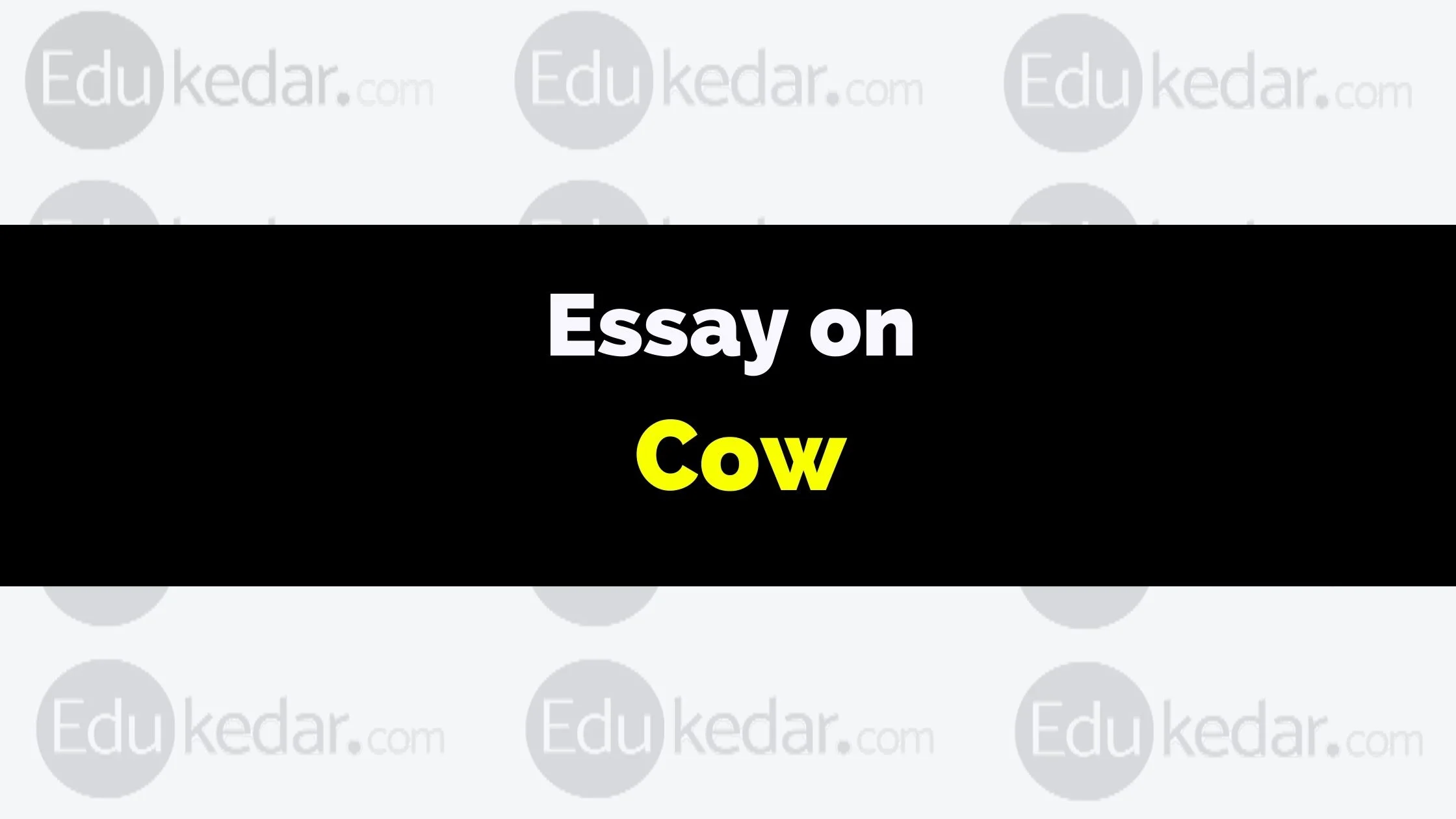 essay on cow 250 words