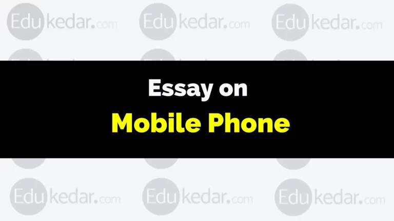 Essay on Mobile Phone