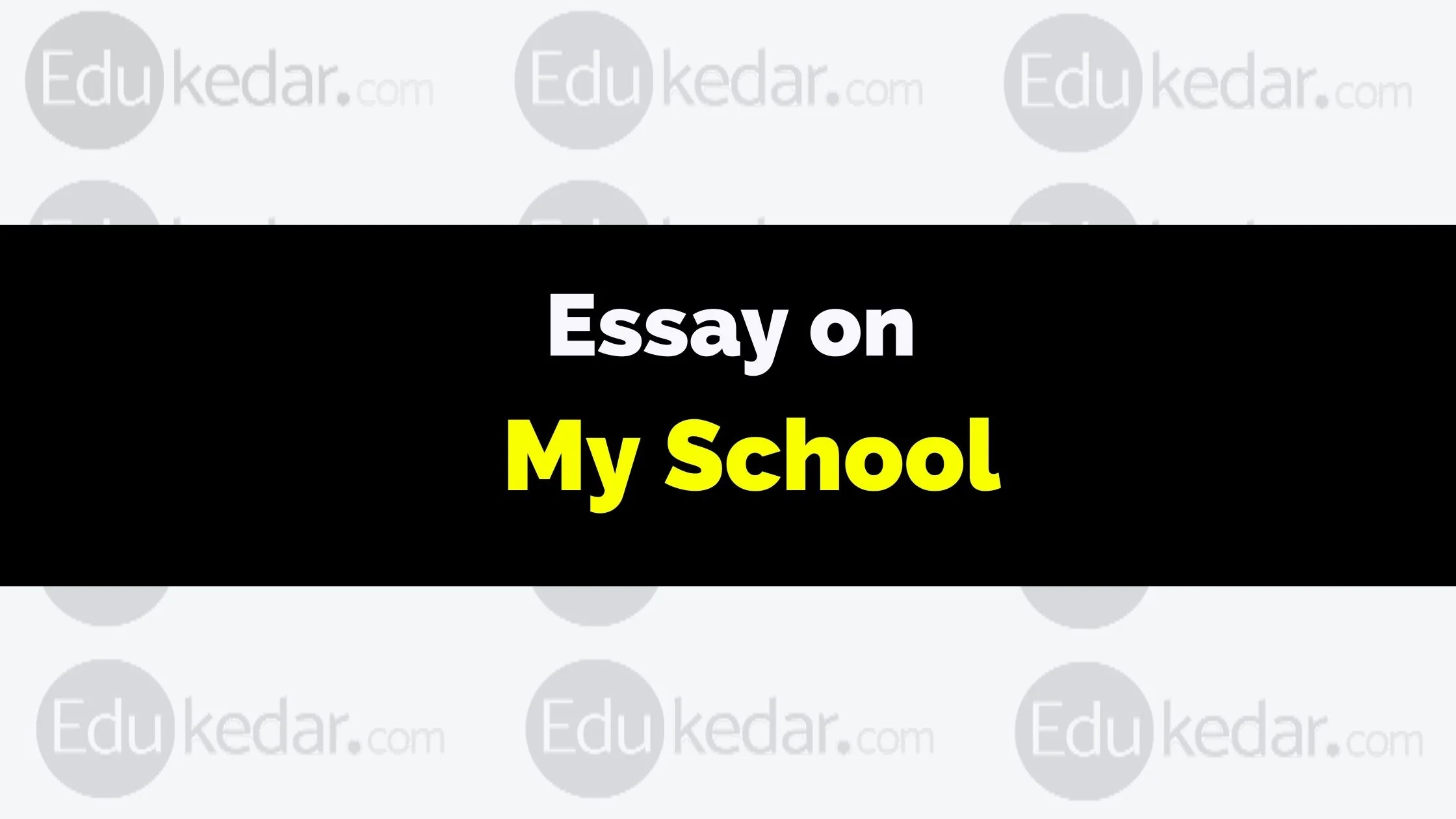essay about school 150 words