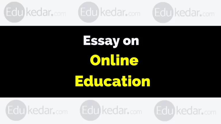 Essay on Online Education