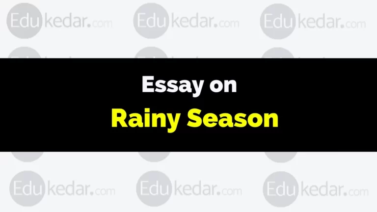 Essay on Rainy Season