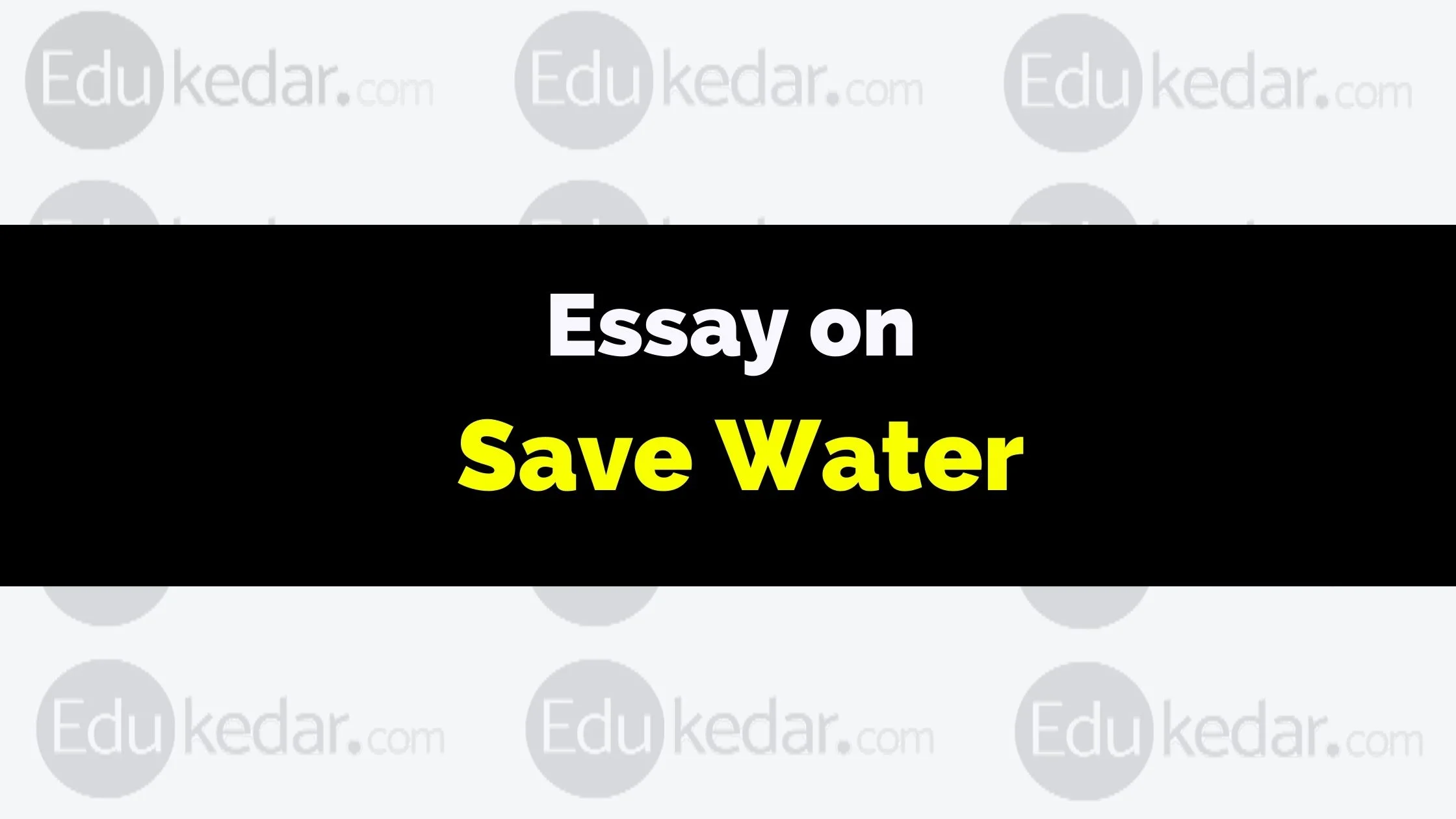 save water essay 250 words