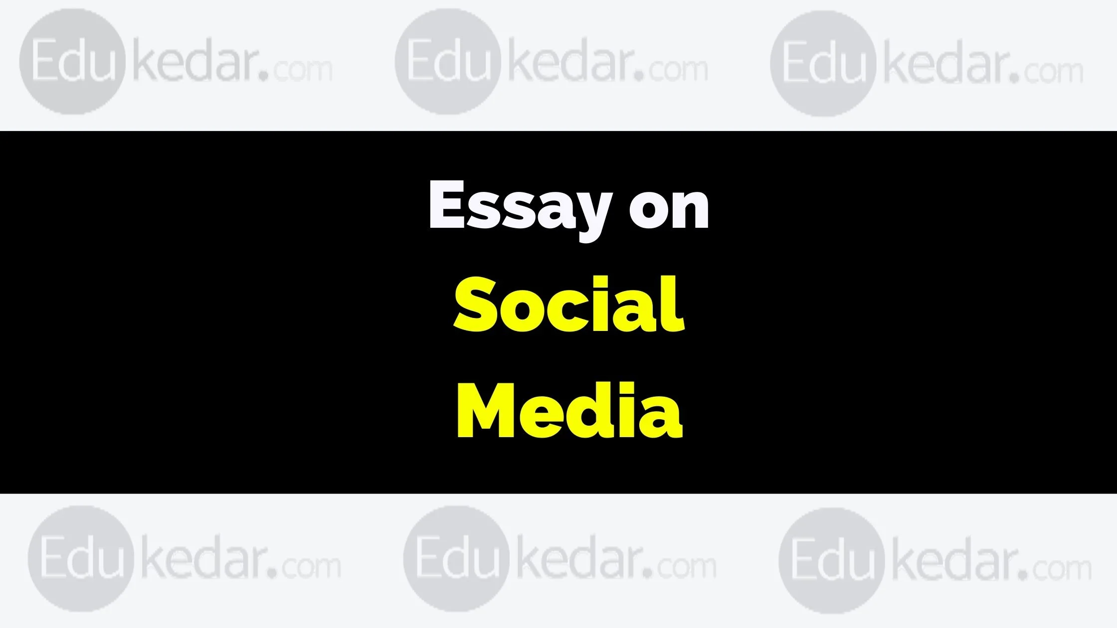 150 words essay on social media