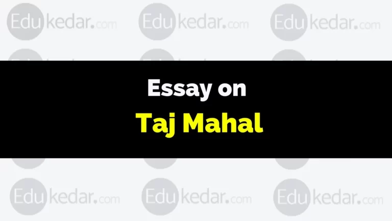 Essay on Taj Mahal