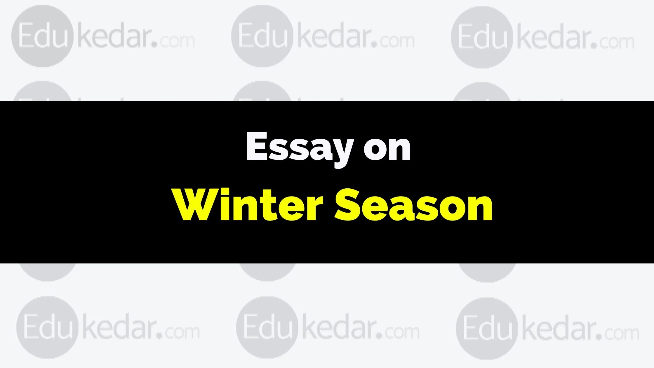 essay on winter season 150 words